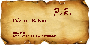 Pánt Rafael névjegykártya